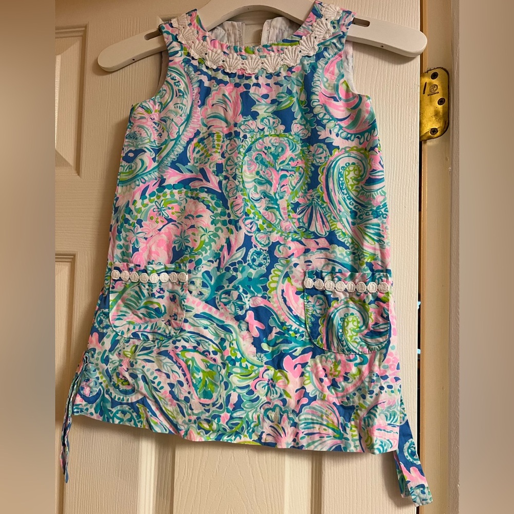 Lilly Pulitzer Kids Dress in Pink and Blue